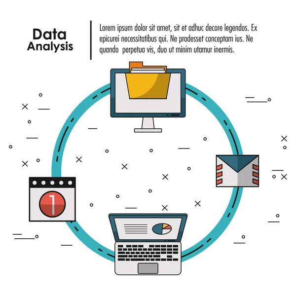 Data analys infographic — Stock vektor