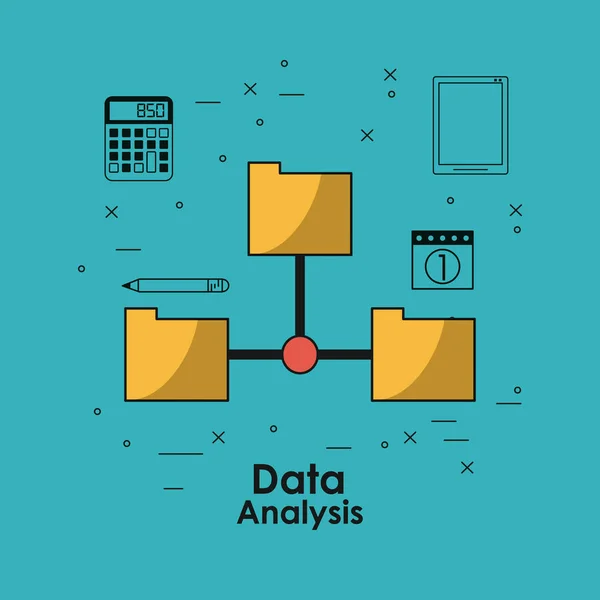 Concetto di analisi dati — Vettoriale Stock