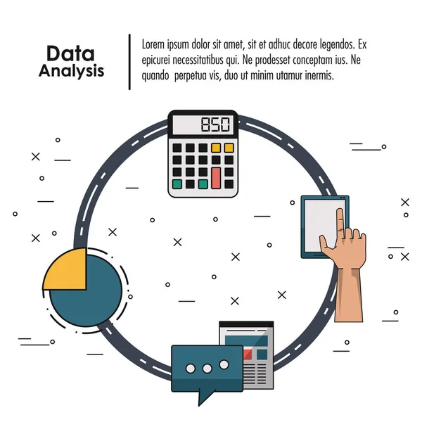 Data analys infographic — Stock vektor