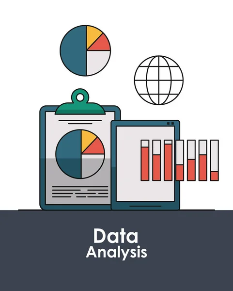 Data analysis concept — Stock Vector