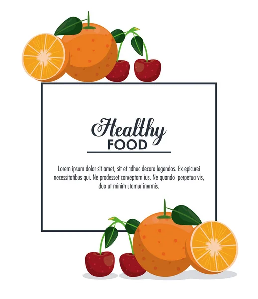 Infografis makanan sehat - Stok Vektor