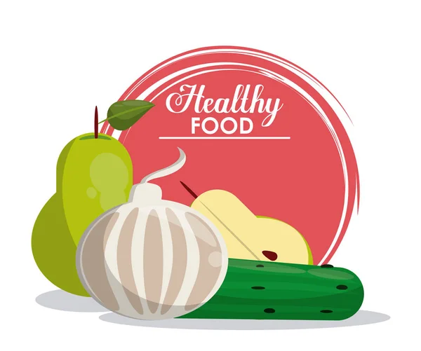 Conceito de alimentação saudável —  Vetores de Stock