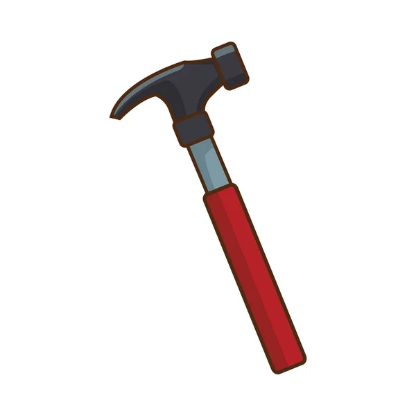 Hammer tool icon, flat design — Stock Vector