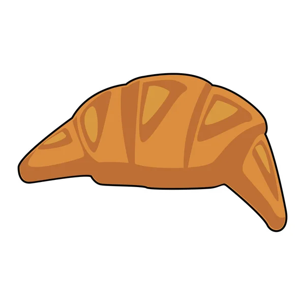 Croissant icono del pan, diseño colorido — Vector de stock