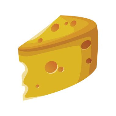 peynir simgesi parçası, renkli tasarım