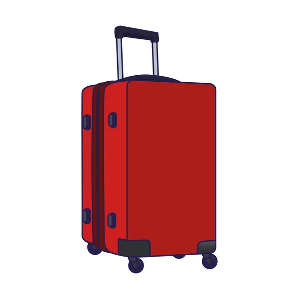 Travel luggage icon, flat design — Stock Vector