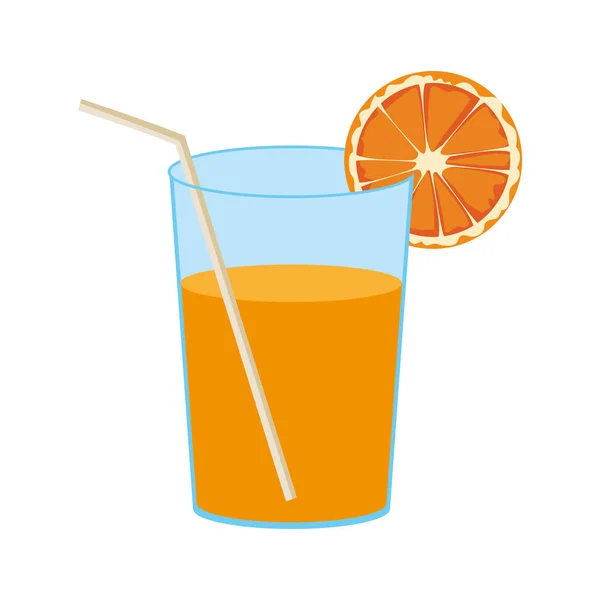 Orangensaft-Symbol, flaches Design — Stockvektor