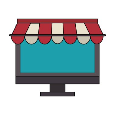 teslimat ticaret online satış karikatür