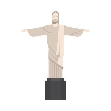 Corcovade Christ anıtı izole edilmiş bir simge
