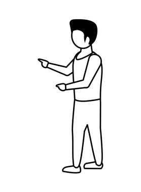 Genç adam avatar karakter simgesi