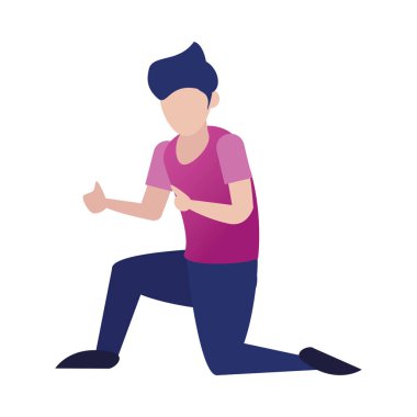 Genç adam avatar karakter simgesi