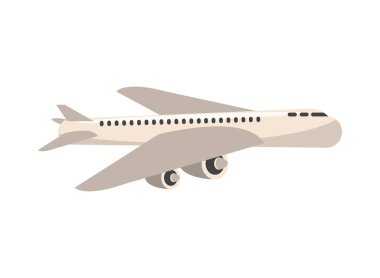 Uçak yolculuğu simgesi izole edildi