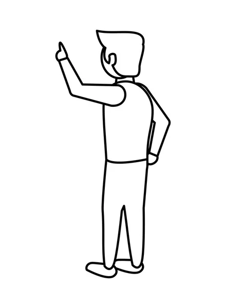 Genç adam avatar karakter simgesi — Stok Vektör