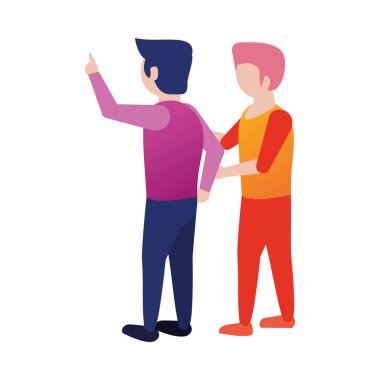 Genç erkekler arkadaş karakterleri avatarlar