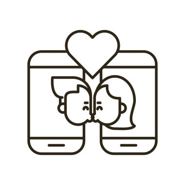 Sevgililer günün kutlu olsun. Sevgililerle akıllı telefon.