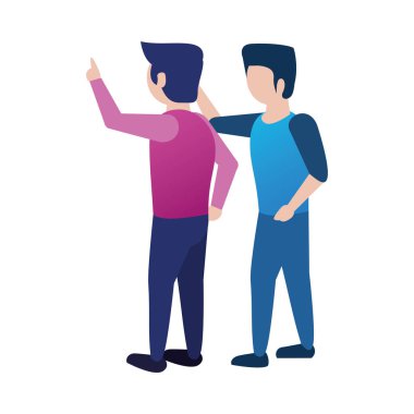 Genç erkekler arkadaş karakterleri avatarlar