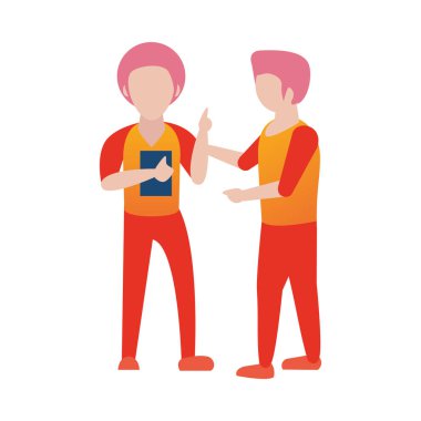 Genç erkekler akıllı telefon avatarları kullanıyor