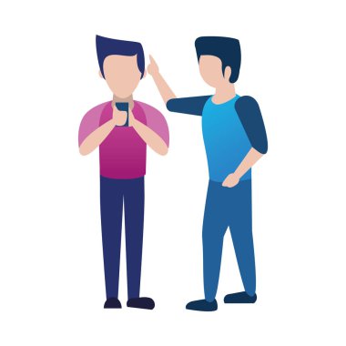 Genç erkekler akıllı telefon avatarları kullanıyor