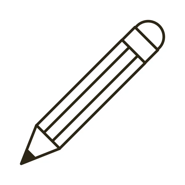 Pencil graphite supply isolated icon — Stock Vector