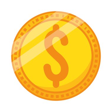 Bozuk para parası izole edilmiş simgesi