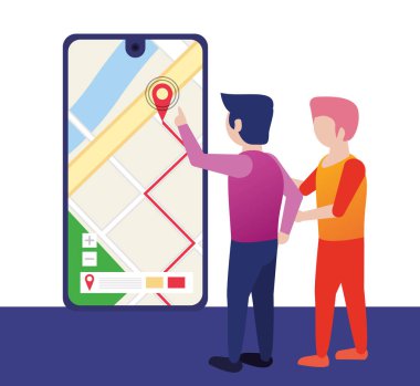 GPS uygulaması olan akıllı telefon kullanan gençler