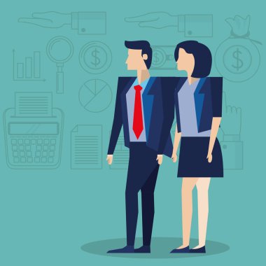 zarif iş çift işçi avatarları karakterler