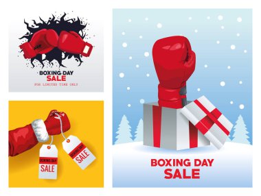 Boks günü indirimli posterler.