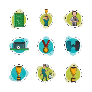 Futbol spor simgeleri demeti