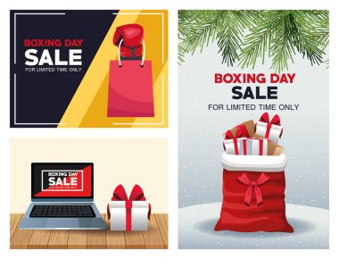 Boks günü indirimli posterler.