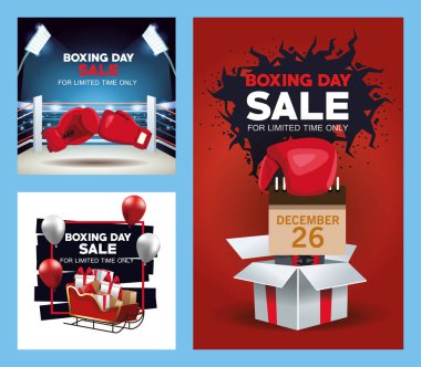 Boks günü indirimli posterler.