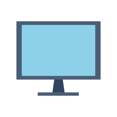 computer screen icon over white background, colorful design