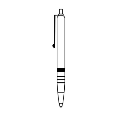 elegant pen icon, flat design