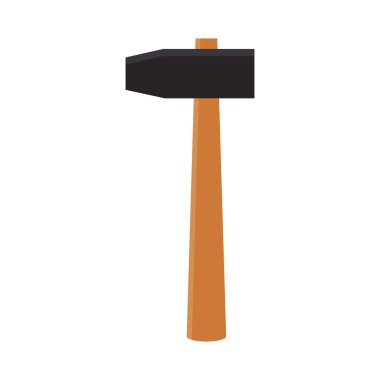 hammer tool icon, colorful design