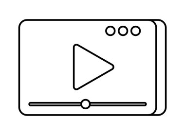 çalma düğmesi olan ortam oynatıcı şablonu