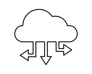 Bulut hesaplama veri izole simgesi
