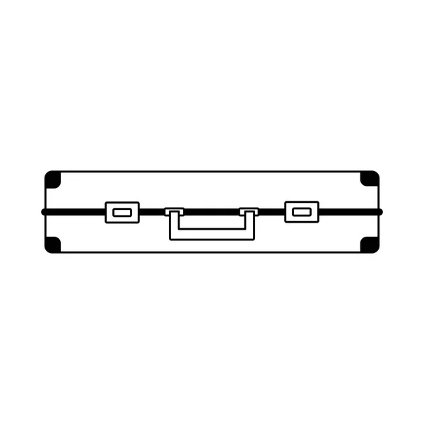 Vue latérale de l'icône valise — Image vectorielle