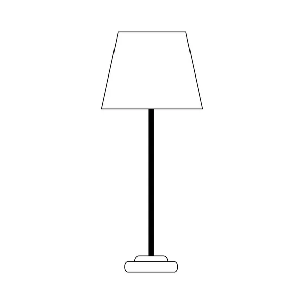 Floor lamp icon, flat design — Stock Vector