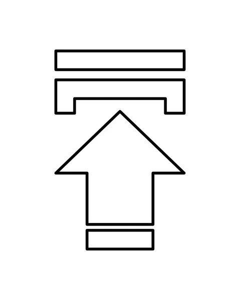 箭头上传标志隔离图标 — 图库矢量图片