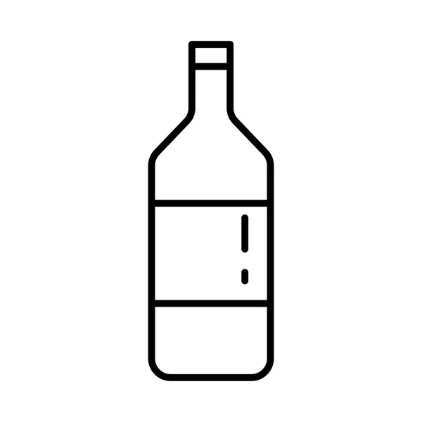 Bouteille de vin boisson icône isolée — Image vectorielle