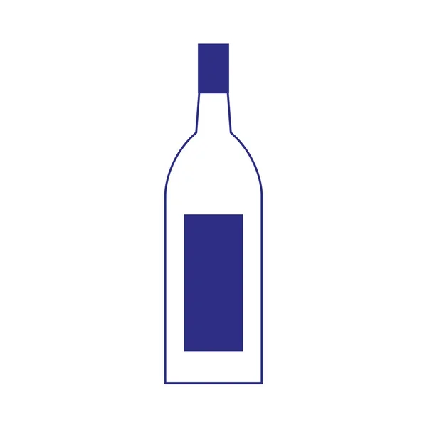 Icône de bouteille de vin, design plat — Image vectorielle