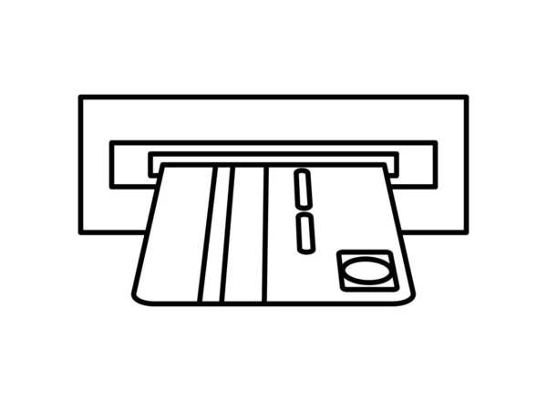 Kredietkaart economie geïsoleerd pictogram — Stockvector