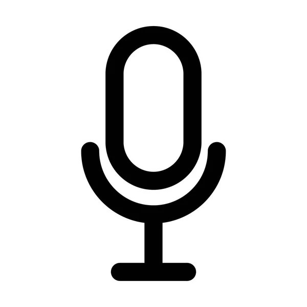Dispositif de son microphone icône isolée — Image vectorielle