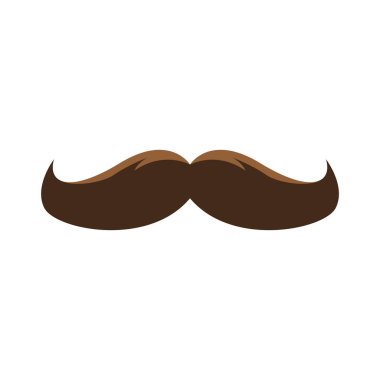 Klasik bıyık simgesi, düz tasarım