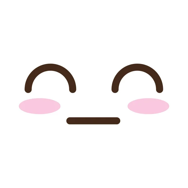 Faccia triste kawaii personaggio comico — Vettoriale Stock