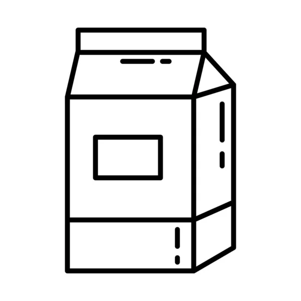 Krabice na mléko balení izolované ikony — Stockový vektor