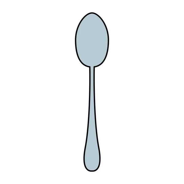 Spoon icon, kitchen utensils design — Stock Vector