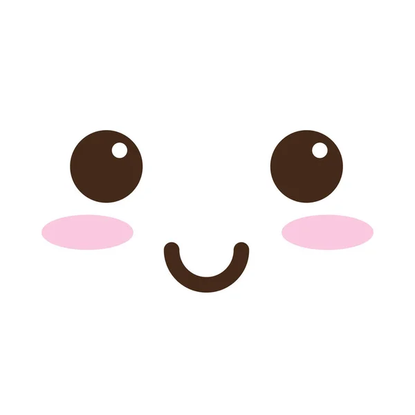 Boldog arc kawaii képregény karakter — Stock Vector