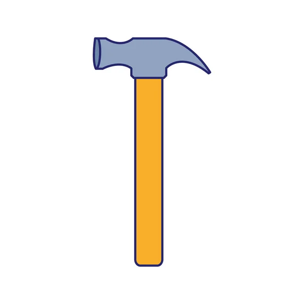 Hammer tool icon, flat design — 스톡 벡터