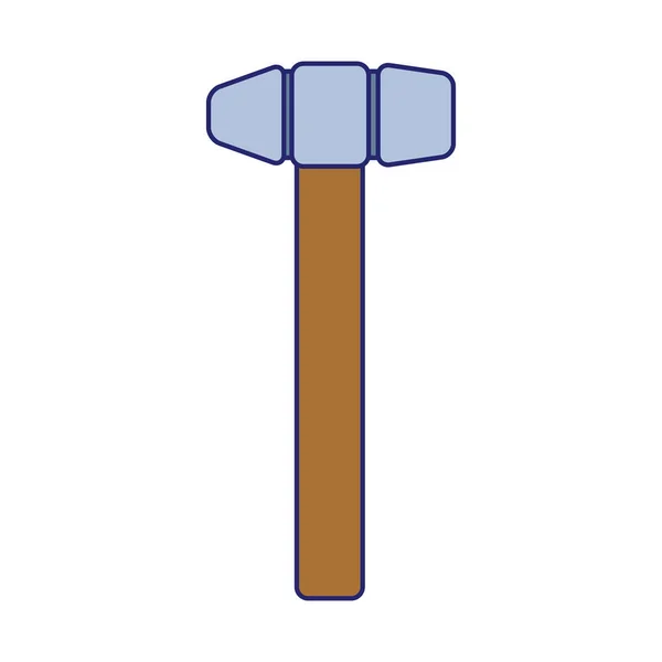 Hammer tool icon, flat design — Stock Vector