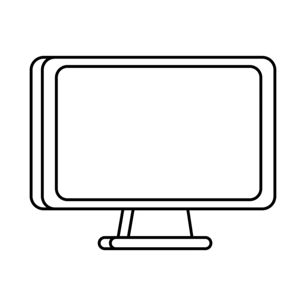 Asztali számítógép kijelző izolált ikon — Stock Vector